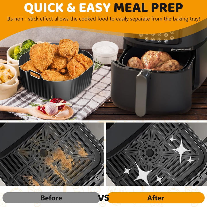 Silikonform HeissLuftfritteuse Zubehör für Philips Airfryer 5000 Serie XXL, 2 Silikonform Airfryer f