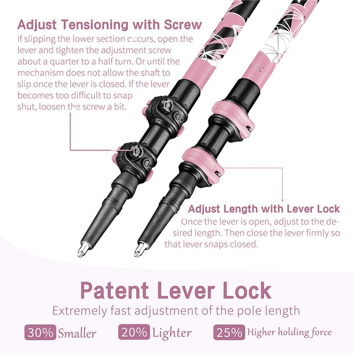 FitTrek Wanderstöcke - Trekkingstöcke Kork - Walking Stöcke Teleskop - Nordic Walking Stock Verstell
