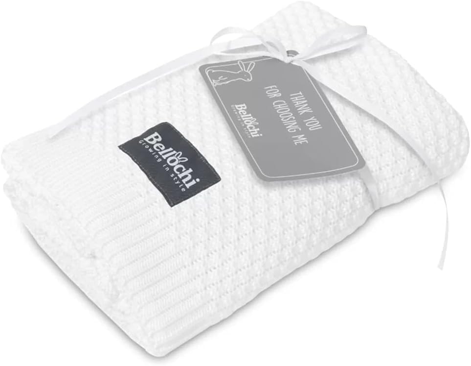Bellochi Babydecke für Mädchen und Junge - 100% Bambus - Kuscheldecke Kinder Erstlingsdecke Strickde