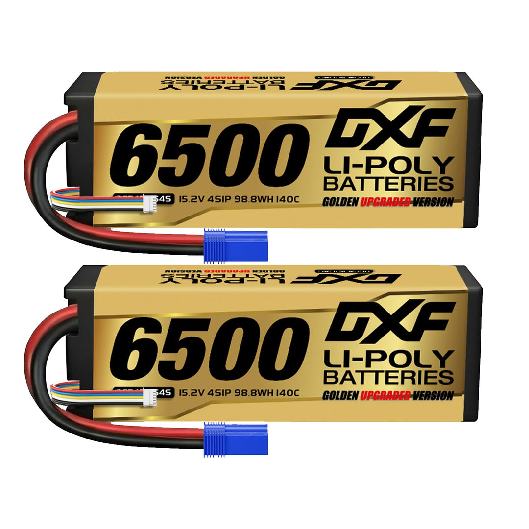 DXF Hochvolt, 4S, 6500mAh, 15,2 V, 140C, Hardcase mit EC5 Spina per 1:8 Scala RC Auto, Multi-Rotor,