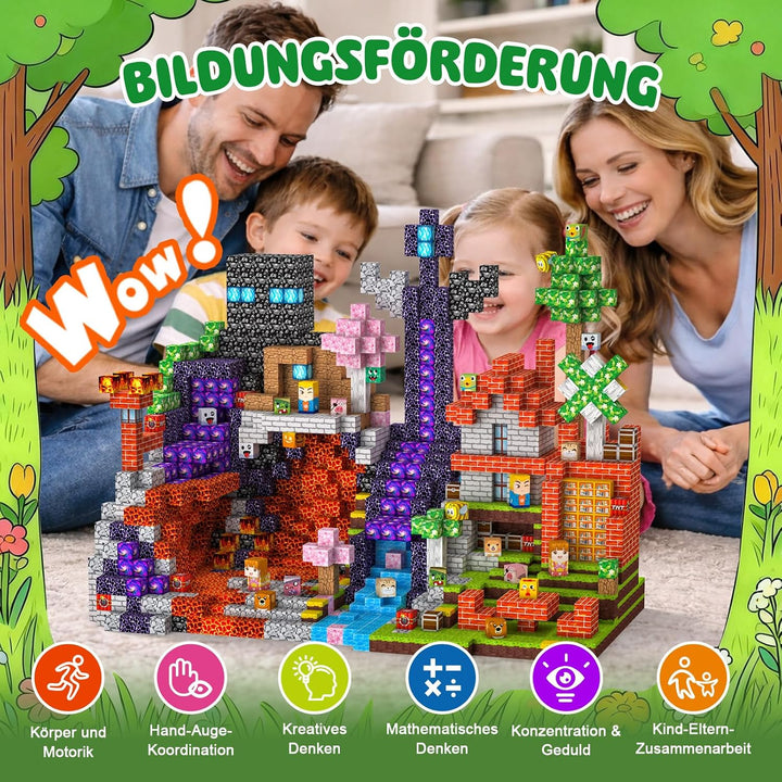 Magnetische Bausteine 150 PCS 2CM Magnetbausteine für Kinder ab 3 Jahre Blocks, Montessori Spielzeug