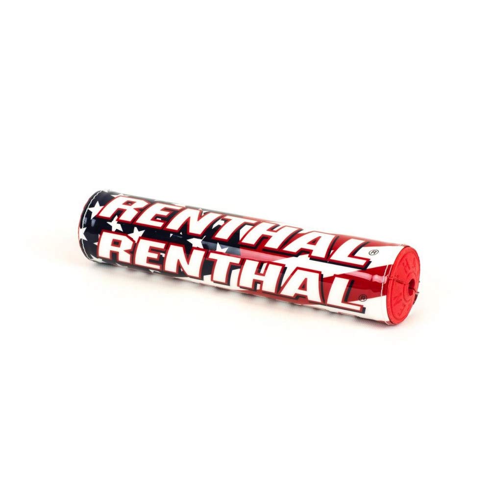RENTHAL - Mousse De Guidon Avec Barre Sx 240Mm Rouge/Déco Drapeau Usa