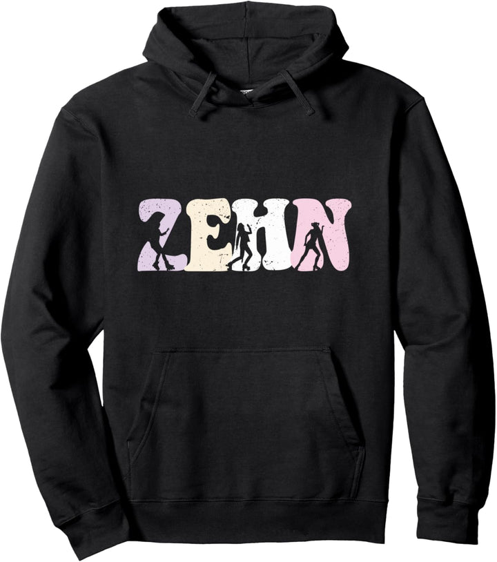 10. Geburtstag Mädchen süsses Rollschuh Roller 10 Jahre alt Pullover Hoodie