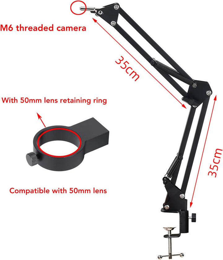 Robuster Mikroskop-Arm-Ständer mit 360 °-Drehung, Langer Arbeits Abstand, Universal-Teleskop-Faltung