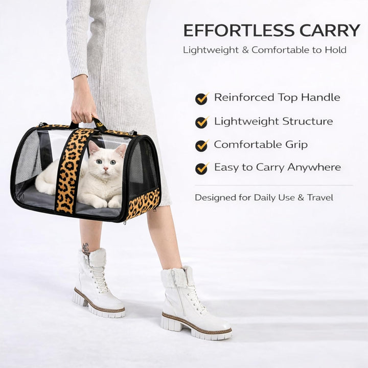 Blue Eyes Transportbox Katze Hund Faltbare Katzentransportbox Transparent Transporttasche für Hausti