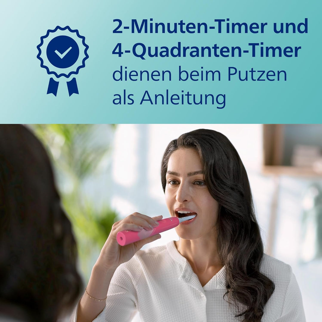Philips Sonicare 4100 elektrische Zahnbürste mit Schalltechnologie und zwei Modi, Andruckkontrolle u