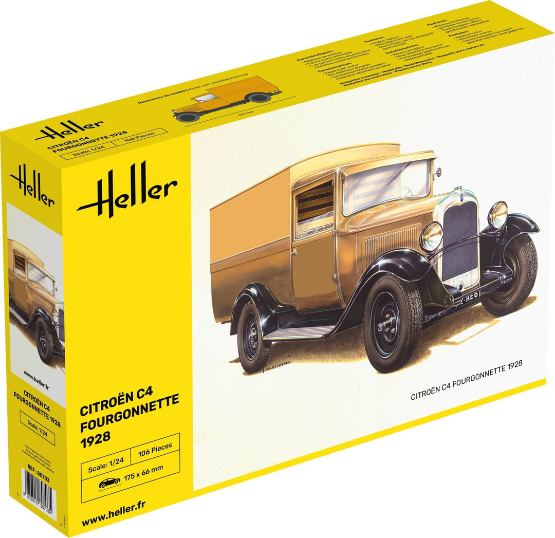 Heller 80703 Citroen C4 Fourgonnette 1928 Modellbausatz, verschieden
