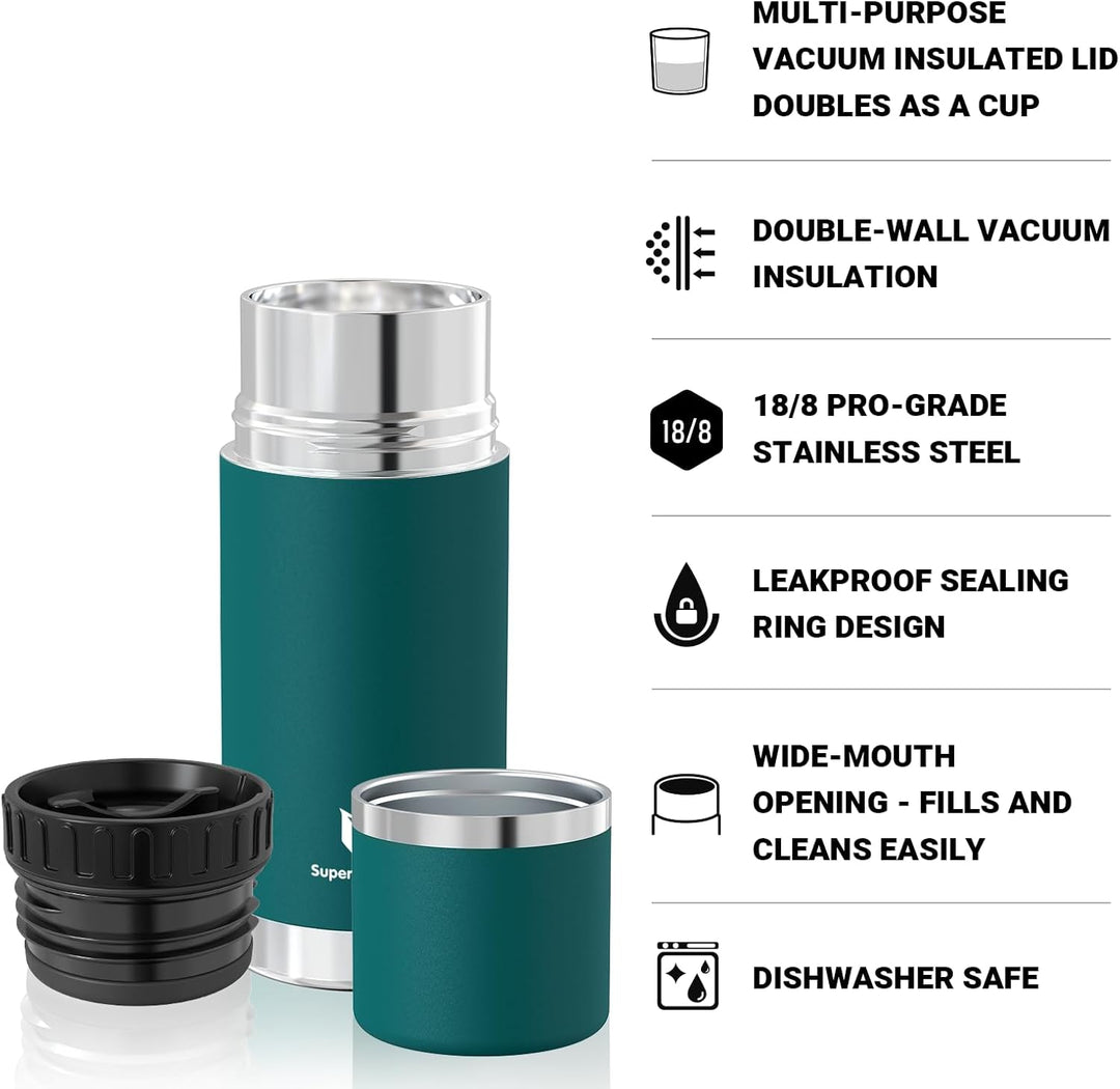 Super Sparrow Trinkflasche Edelstahl - Thermoskanne 500ml/750ml/1000ml - BPA-Frei Thermosflasche - I