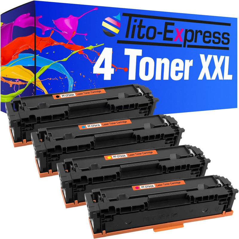 Tito-Express 4 Toner für HP CF540A-CF543A Color Laserjet Pro M 254 DNW MFP M 281 FW 281 FDW