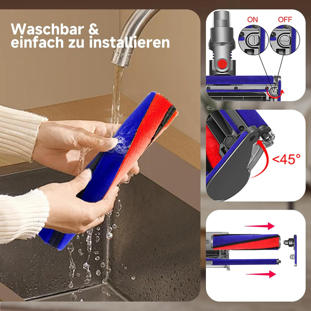 V11 Bodendüse für Dyson V15/V10/V8,bürste für dyson SV10/SV12/SV14, Harte Böden ersatzbürste,Soft Ro