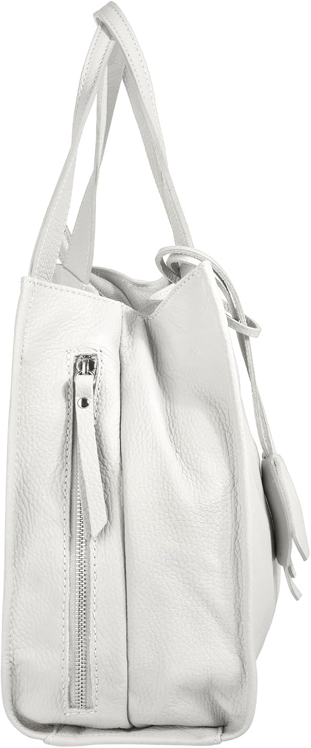 Shopper Echt Leder Damen Made in Italy, Smartphonefach, Ledertasche Damen, Handtasche Echtleder, Umh