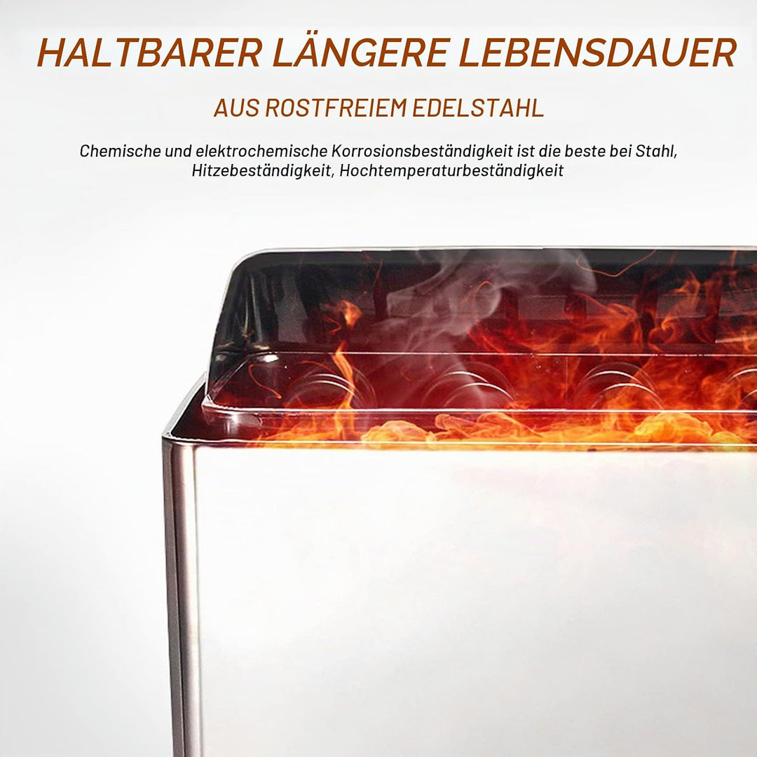 otmechl Elektrischer Saunaofen, 3 kW, 220 V tragbare Saunaheizung für drinnen &amp; draussen, integriert