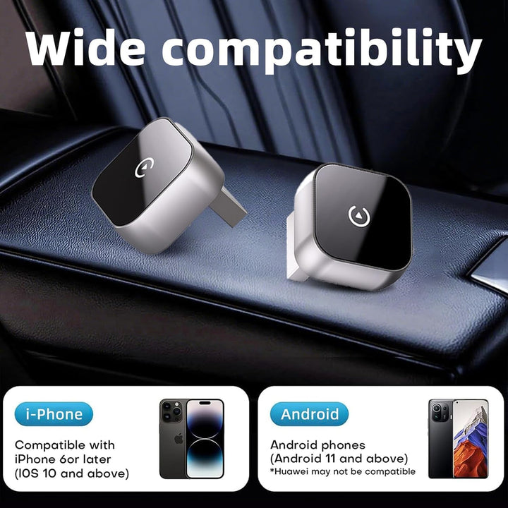 Wireless CarPlay Adapter,2 In 1 Wireless CarPlay für iOS und Android Auto,2025 Verbesserte Konvertit