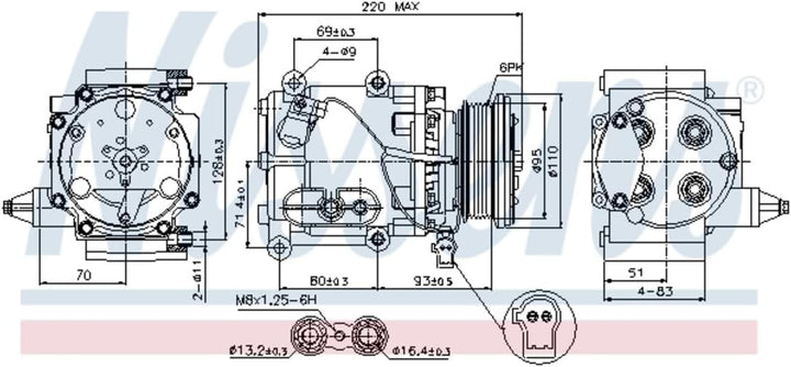 NISSENS 89228 Kompressor, Klimaanlage