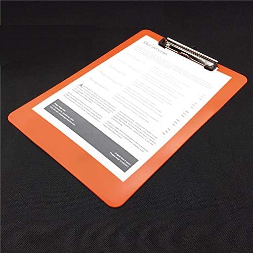 6er Klemmbrett A4 mit gummierter Metalklemme, Schreibbrett DIN A4 mit Aufhängeose, Pad Halter Clipbo