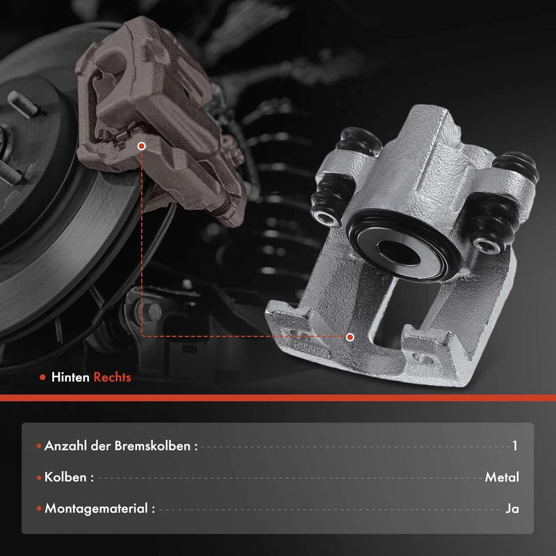 Frankberg Bremssattel Bremszange Hinten Rechts Kompatibel mit Grand Cherokee I ZG ZJ 2.5L 4.0L 5.2L