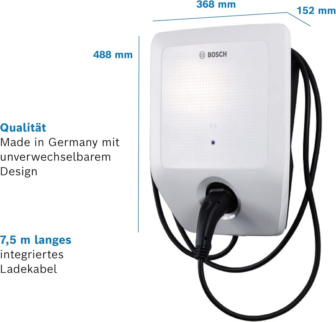 Bosch Power Charge 7000i - Wallbox - bis zu 11 kW - Ladekabel: IEC Typ 2 - inkl. WiFi- und Ethernet-