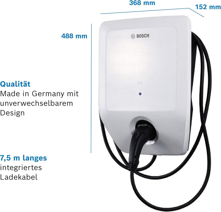 Bosch Power Charge 7000i - Wallbox - bis zu 11 kW - Ladekabel: IEC Typ 2 - inkl. WiFi- und Ethernet-