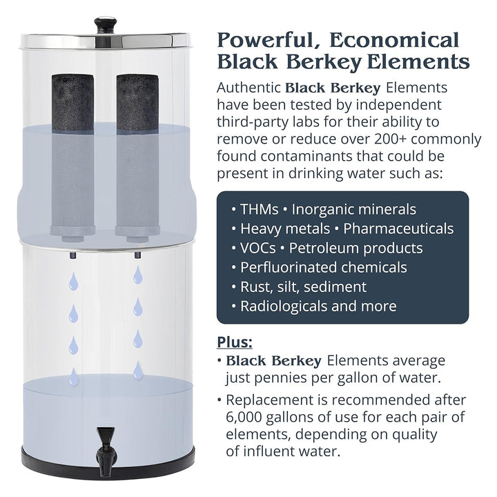 Royal Berkey RB4x2-BB Wasserfiltersystem w/2 Black Elements by Berkey