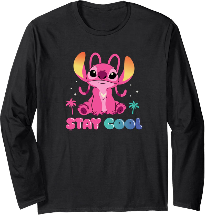 Disney Angel Stay Cool Bubble Letters Langarmshirt