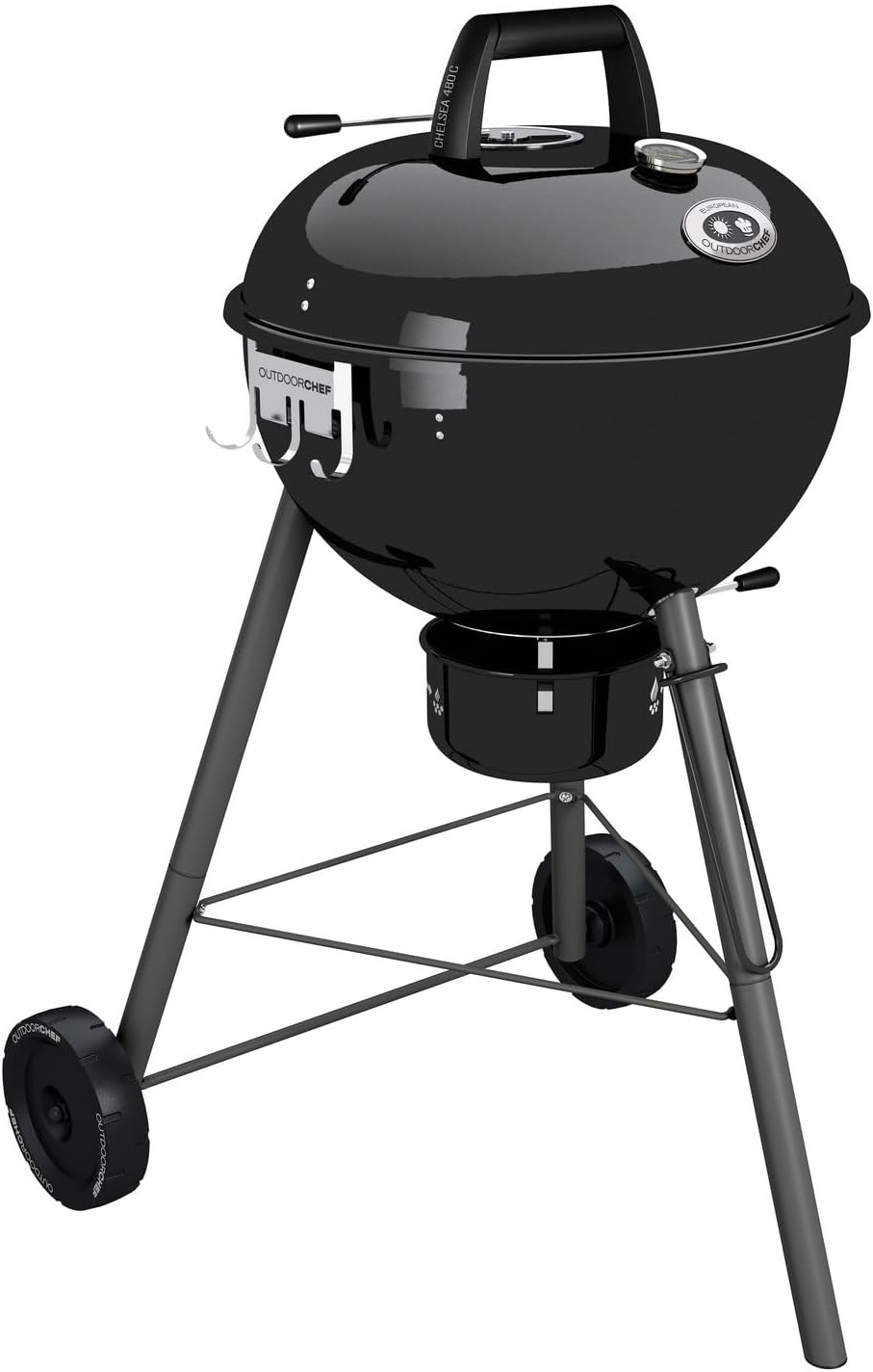 Outdoorchef Kohlegrill „Chelsea 480 C“ | Kugelgrill mit Ventilationssystem | Steak Grill für Garten