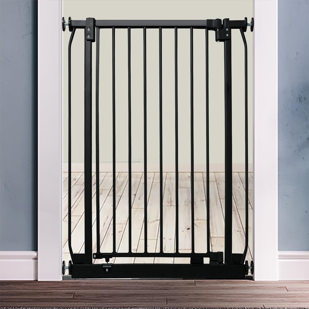 Safetots Extra Hohes Elite Sicherheitsschutzgitter, 71cm - 80cm, Mattschwarz, Extra hohe 96.8cm Höhe