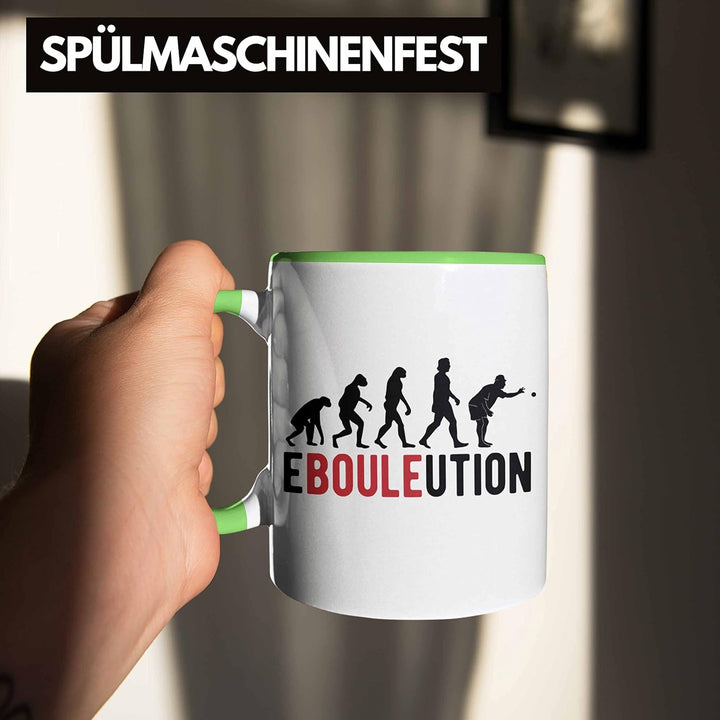 Trendation - Boule Tasse Geschenk Ebouleution Pétanque Boule-Spieler Geschenkidee Spruch (Grün), Grü