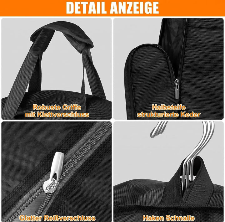 MISSLO 109 cm Kleidersack für Reisen, Wasserdicht Kleidersack Anzug für Damen und Herren, Anzugtasch