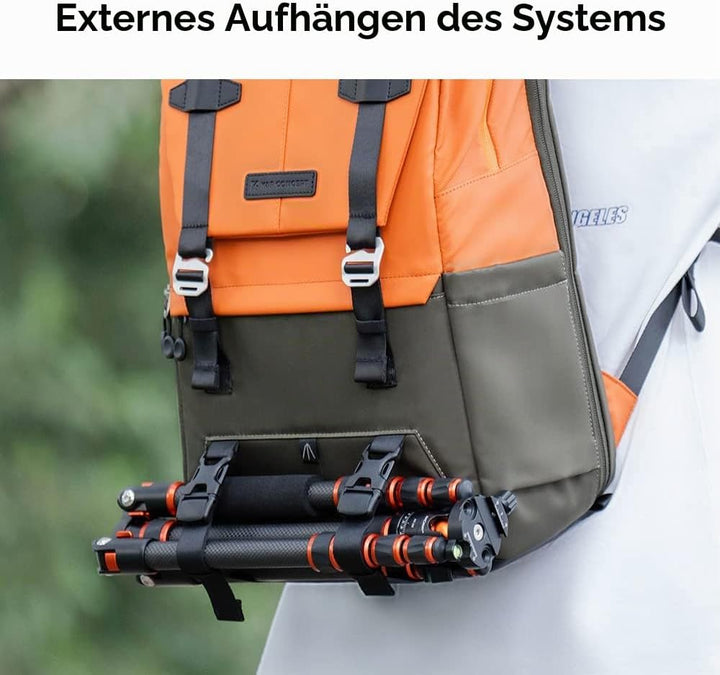 K&amp;F CONCEPT Kamerarucksäcke 20L, Grosse Camera Backpack 15,6 Zoll Laptopfach, Spritzwassergeschutzt