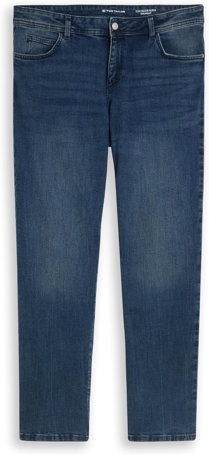 TOM TAILOR Damen Alexa Straight Jeans 26W / 32L 10282 - Dark Stone Wash Denim, 26W / 32L 10282 - Dar