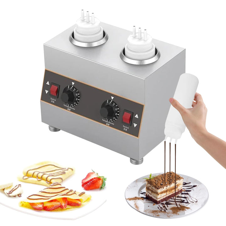 Kommerzieller Elektrischer Sossenwärmer mit mit 2*650-ml-Quetschflasche, kommerzieller elektrischer