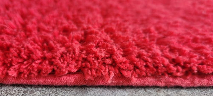 Spirella 10.15589 WC-Vorleger ohne Ausschnitt 55 x 65 cm, True Red, 100% Bio-Baumwolle