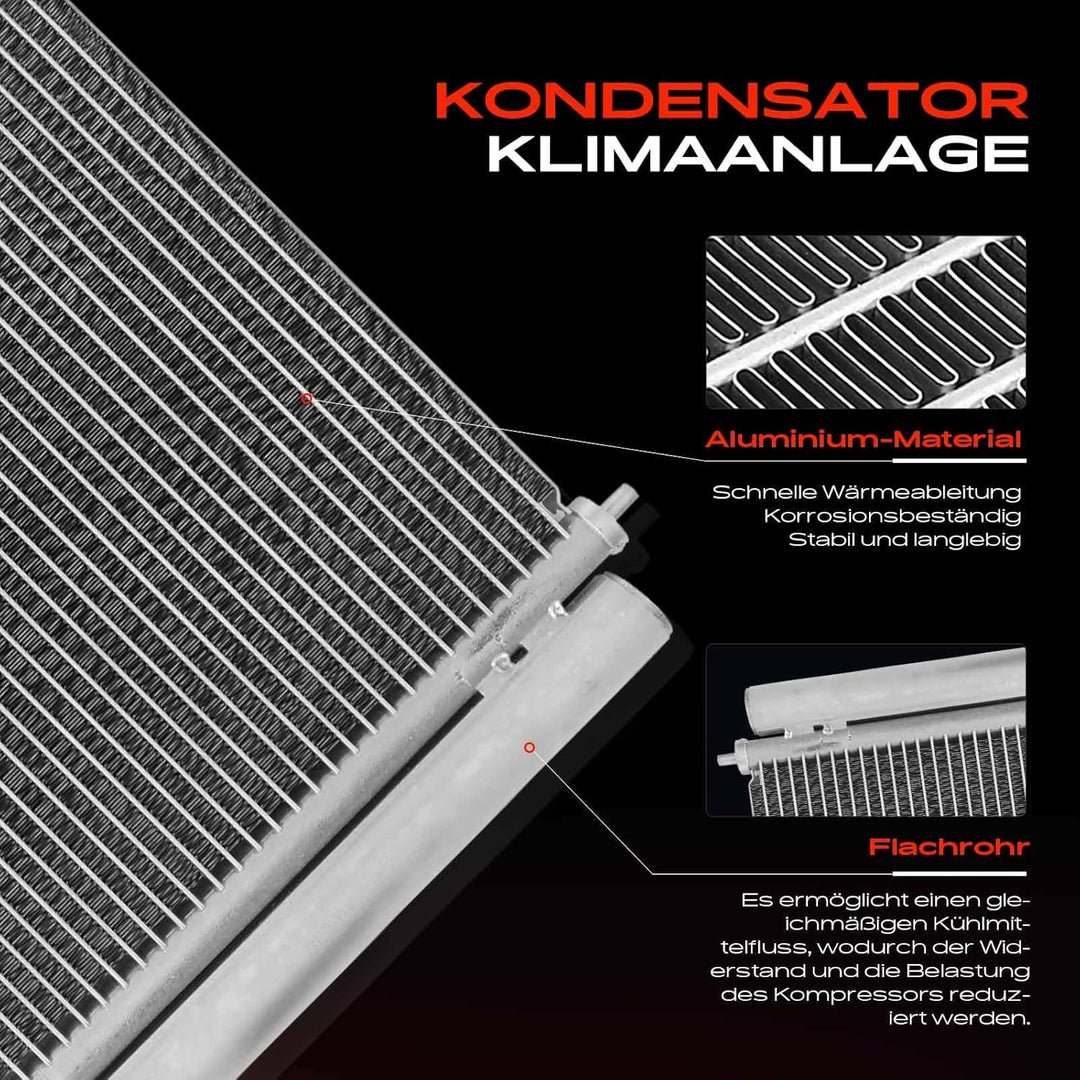 Frankberg Kondensator Klimaanlage mit Trockner Kompatibel mit Picanto BA 1.1L 2005-2007 Picanto SA 1
