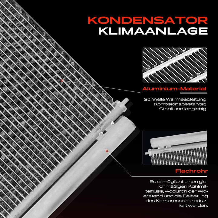 Frankberg Kondensator Klimaanlage mit Trockner Kompatibel mit Picanto BA 1.1L 2005-2007 Picanto SA 1