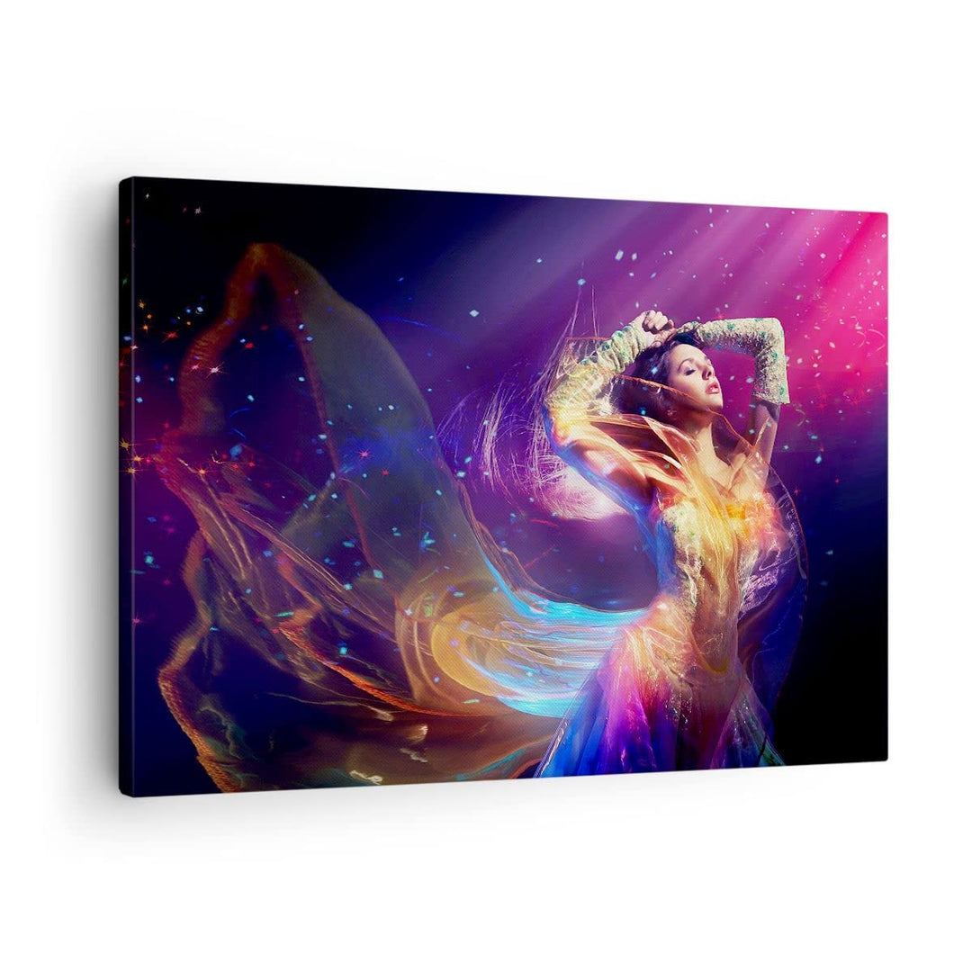 Bilder auf Leinwand Schönheit Disco Mode Make-up Leinwandbild 70x50cm Wandbilder Dekoration Wohnzimm