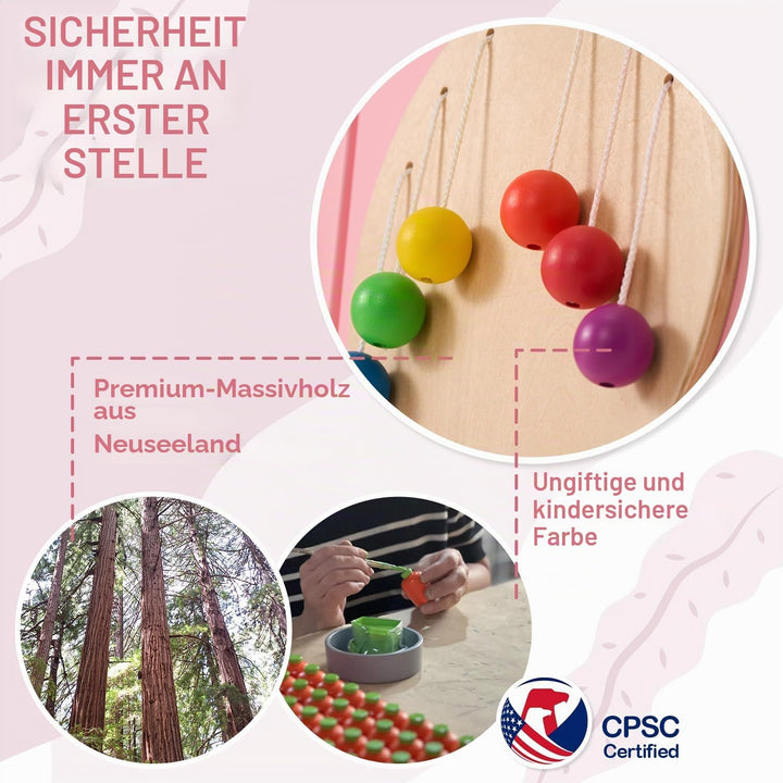 Monläurd® Hippo Montessori Pädagogischer Aktivitätswürfel, sensorisches Wandspielzeug für Kindertage
