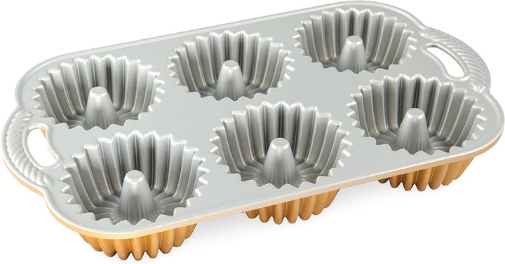 Nordic Ware Backform Brilliance Bundtlette Pan Aluminium Gold, 38cm x 22,2cm, NW 93377 38cm Gold, 38