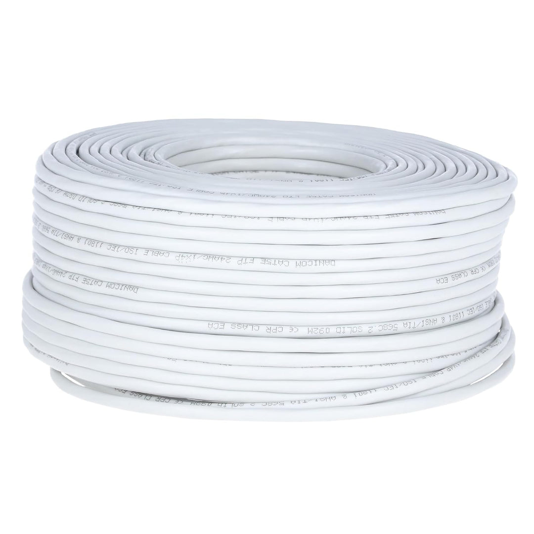 Danicom CAT5e Netzwerkkabel - F/UTP - AWG 24/1 (Starrleiter) - 100 m - Grau - CCA 100m Starrleiter F