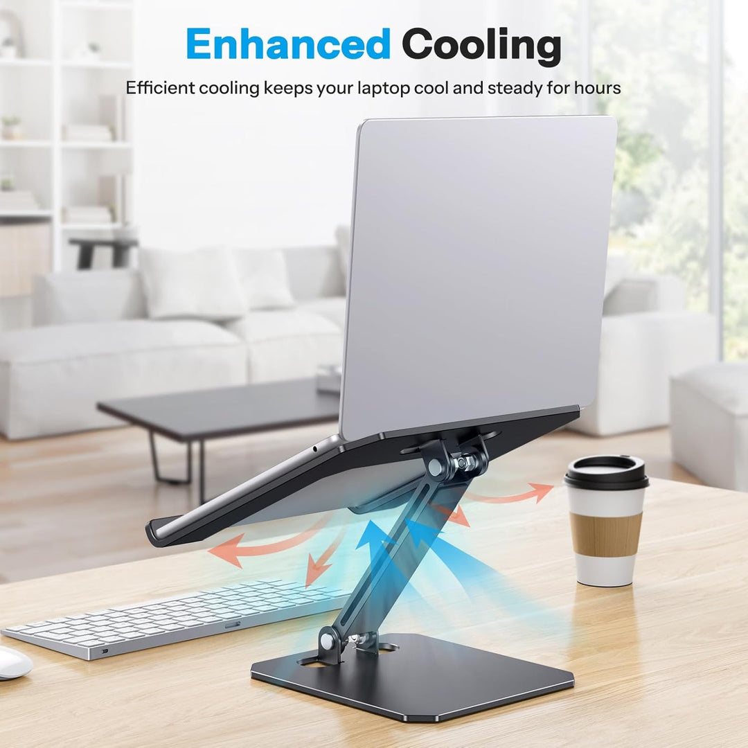 OMOTON Aluminium Laptop Ständer Höhenverstellbar, Ergonomischer Faltbarer Notebook Ständer, Laptop H