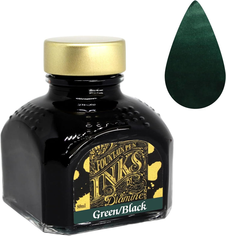 Diamine Füllfederhalter-Tinte, 80 ml, Türkis schwarz / grün