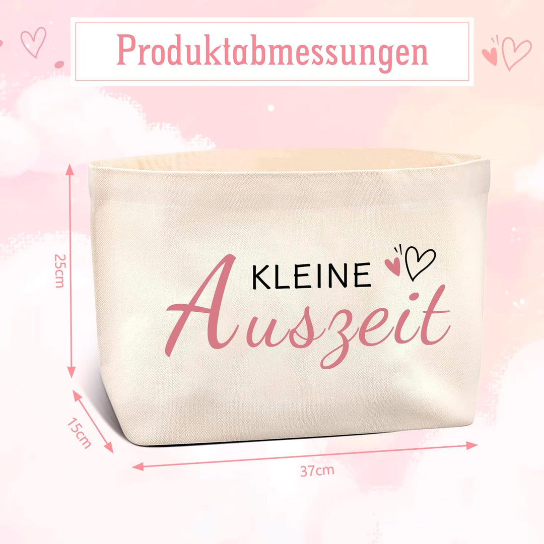 Kleine Auszeit Geschenktüte aus Baumwolle,Geschenkkorb und Geschenkverpackung für Frauen, Brotsack z