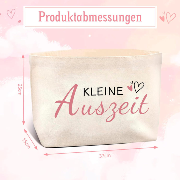 Kleine Auszeit Geschenktüte aus Baumwolle,Geschenkkorb und Geschenkverpackung für Frauen, Brotsack z