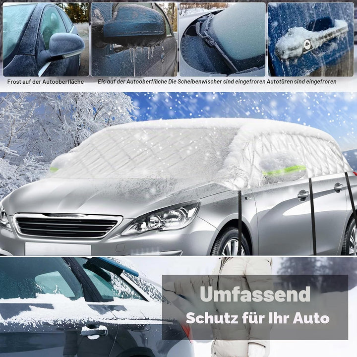 Halbe Autoabdeckung für Peugeot 308, Verdickte Halbgarage Sommer, Outdoor Abdeckplane, Schutz vor So