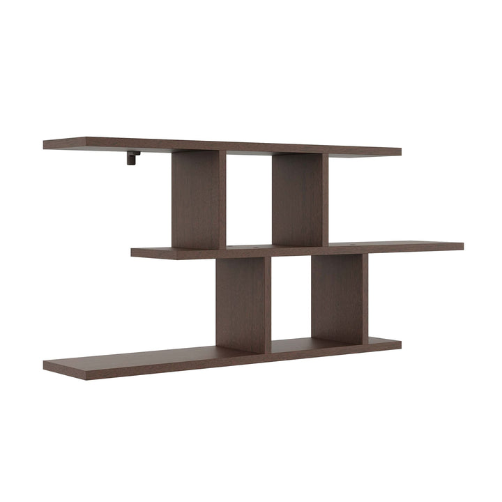 KUBUTKU Dekorativ Wandregal mit 2 Böden 100x45x18 Design Skandinavischer Modern für Wohnzimmer Küche