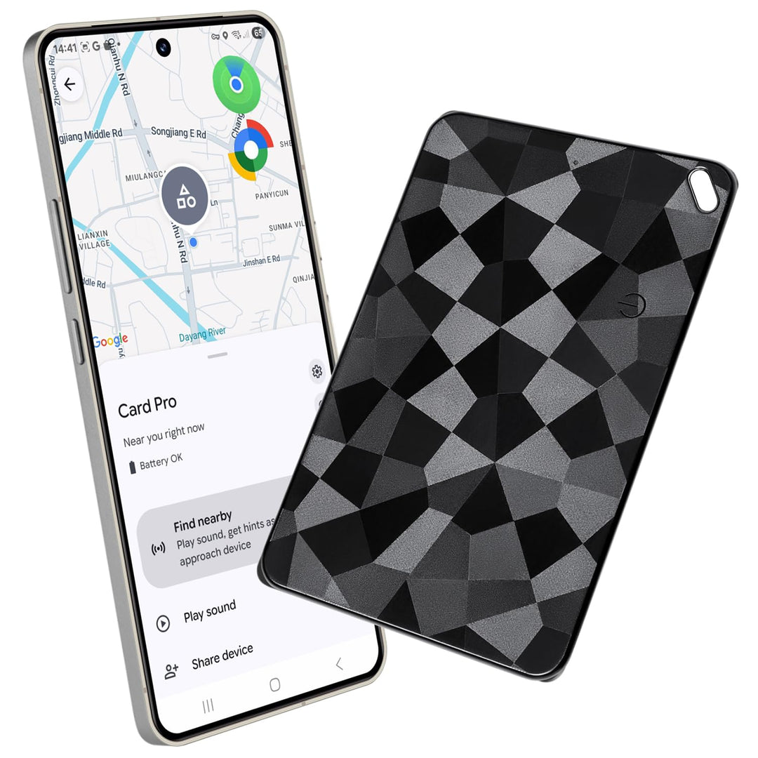 Reyke Wallet Tracker Card – Slim Bluetooth Tracker Karte für Android & iOS, kompatibel mit Apple Fin