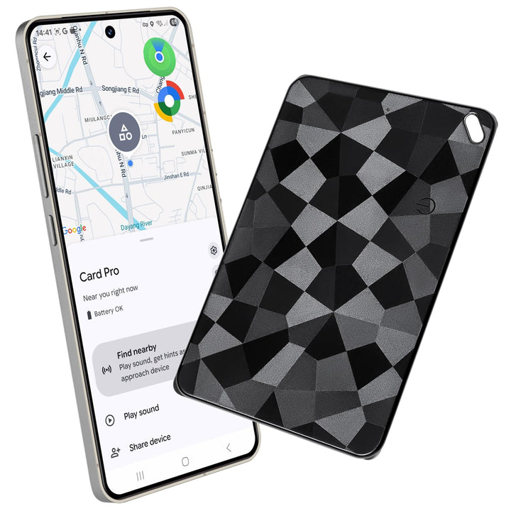 Reyke Wallet Tracker Card – Slim Bluetooth Tracker Karte für Android & iOS, kompatibel mit Apple Fin