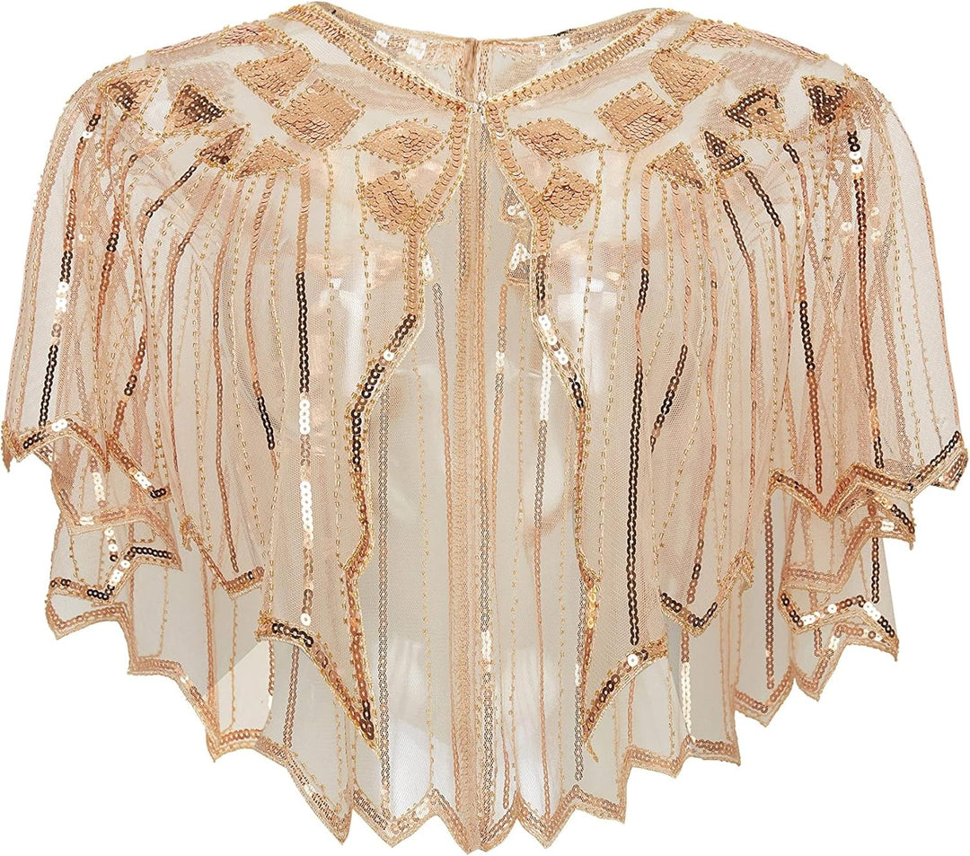 BABEYOND Damen Umschlagtücher Stola für Abendkleid 1920s Retro Schal Hochzeit Party Braut Schal Gats