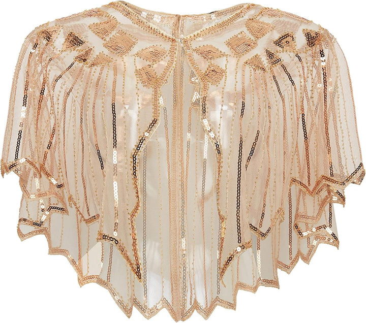 BABEYOND Damen Umschlagtücher Stola für Abendkleid 1920s Retro Schal Hochzeit Party Braut Schal Gats