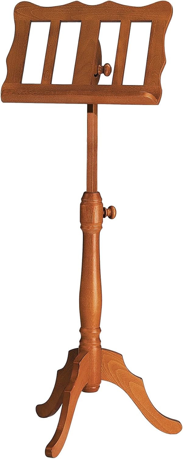 K&M 117 Holz-Notenpult – Solides Buchenholz Kirschbaumfarbig – 96 bis 132 cm ausziehbarer XXL-Notens