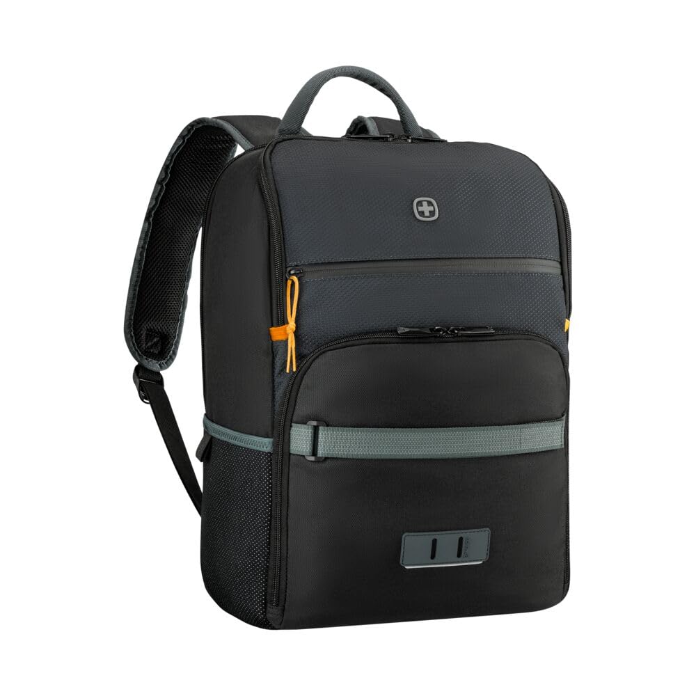 Wenger NEXT 23, Move, Gravity Black, Schwarz, 33cm x 45cm x 21cm, Schwarzer Rucksack